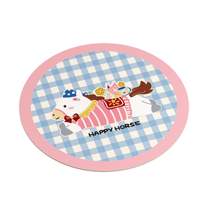 小马乐琪杯垫女生少女心吸水防滑马年家用办公室防烫耐高温隔热垫