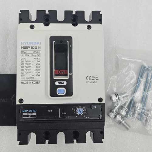 HYUNDAI HGP 100H 50A 50/60Hz MOLDED CASE CIRCUIT BREAKER [FA