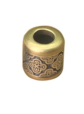 纯银格桑花背云挂绳调节扣桶珠