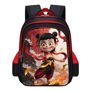 新款哪吒敖丙小学生书包轻便儿童男生护脊减压减负大容量双肩背包