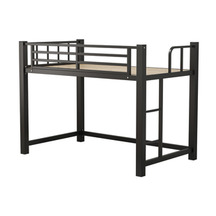 铁艺小户型高架床省空间上床下空单上层离地高铁床成人悬空上铺床