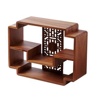 桌面杯子收纳置物架实木桌上咖啡杯茶具收纳柜餐桌收纳架防尘杯架