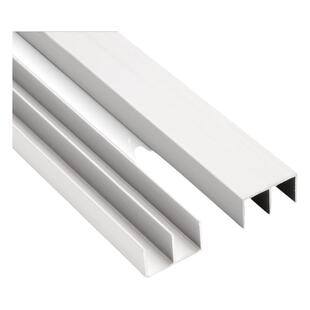 加厚5mm玻璃轨道山字型移门玻璃滑道无框门展示柜双滑槽推拉轨道