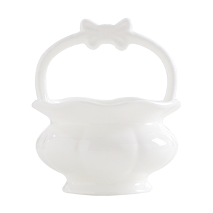 家用骨瓷花篮勺子笼小勺笼创意勺子收纳筒刀叉勺筒陶瓷勺子收纳盒