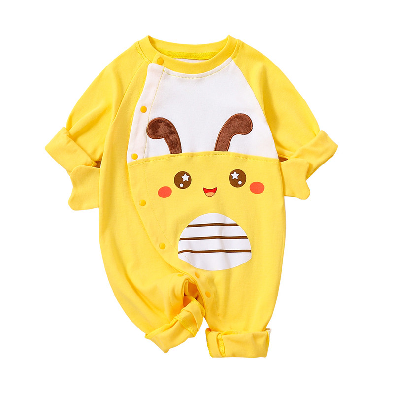 婴儿衣服春秋卡通爬服超萌小蜜蜂