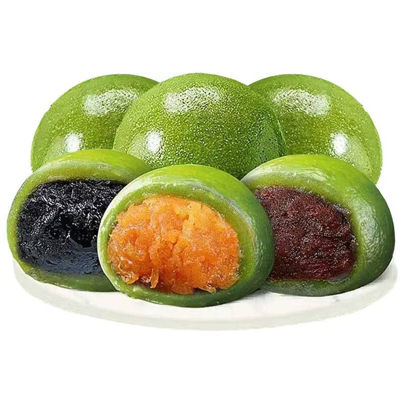 网红青汁团子传统糕点麻薯小吃