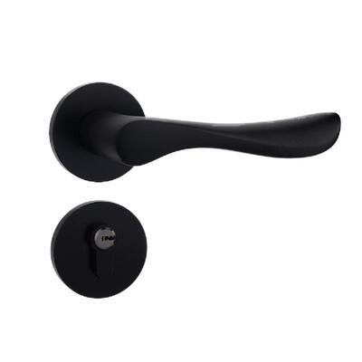 美式黑色卫生间静音家用分体门锁