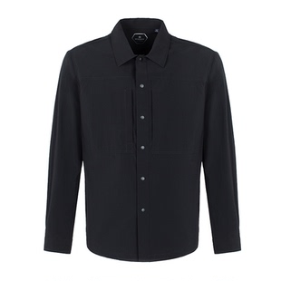 DIDIBOY迪迪博迩春季款黑色百搭弹力挺括舒适干部风翻领夹克男装