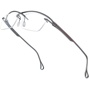 超轻纯钛眼镜框架男款日系奥山商务方形半框近视光学眼睛可配度数