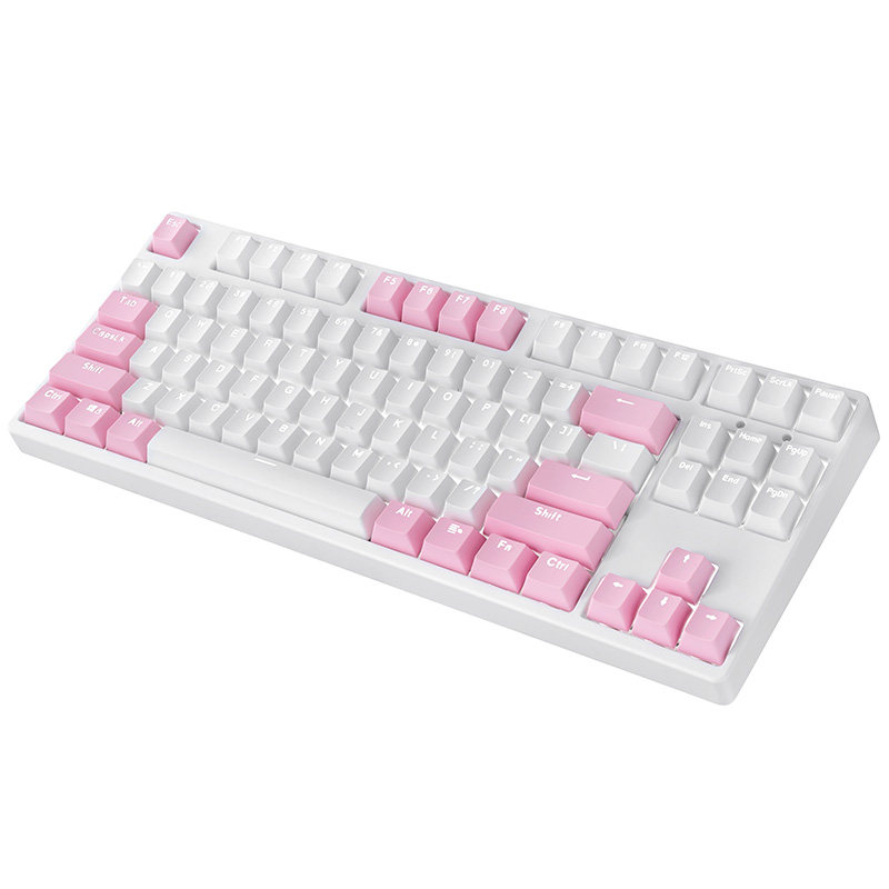 MK87键三模机械键盘蓝牙无线2.4G客制化热插拔尊耀黑透RGB有线MAC