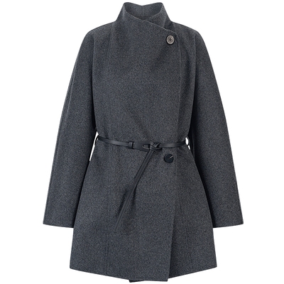 衣香丽影立领羊绒大衣女士中长款