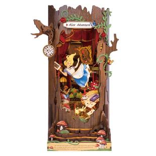 rolife若来爱丽丝坠落奇境书立diy小屋拼装手工积木拼图生日礼物