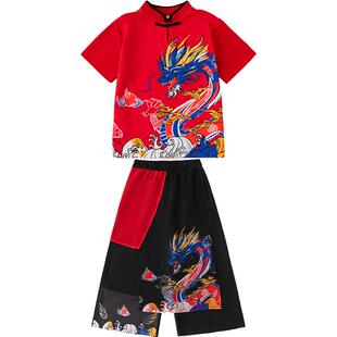 小学生表演服中国风六一儿童演出服运动会服装武侠风少儿舞台装夏
