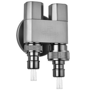 潜水艇枪灰洗衣机水龙头全铜马桶喷枪分水器一进二出三通角阀龙头