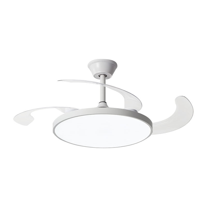 风扇灯2024新款全光谱护眼餐厅隐形吊扇灯家用超薄静音电扇吊灯