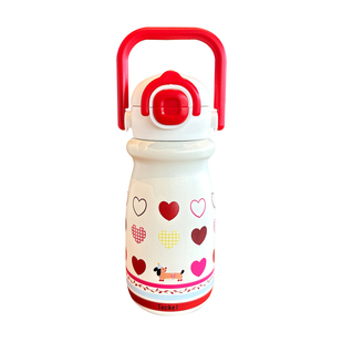 保温杯女款小巧便携316不锈钢儿童上学吸管水杯双饮可爱生日礼物