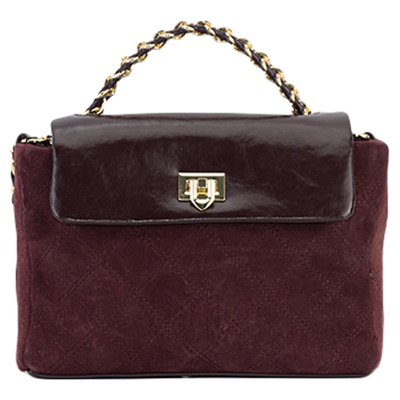 Daphne/达芙妮新款菱格链条真皮秋冬款2025斜挎包通勤复古手提包