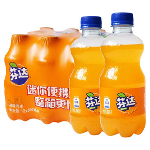 可口可乐碳酸饮料汽水300ml12/24瓶装无糖可乐雪碧芬达迷你瓶整箱