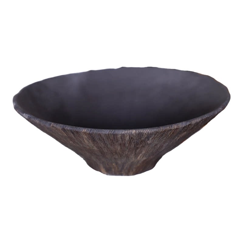 紫砂木纹水培苔藓球专用插花花器