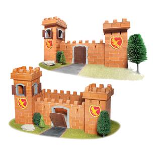 德国teifoc骑士城堡2合1儿童益智拼装玩具手工DIY盖房子建筑模型