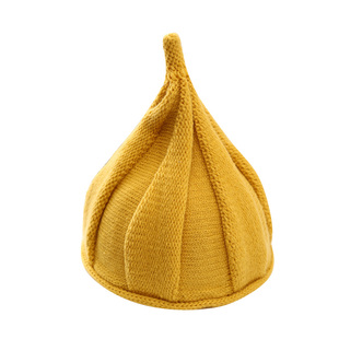 韩版女童秋冬季帽子男童西瓜帽宝宝毛线加绒婴儿儿童尖尖帽潮亲子