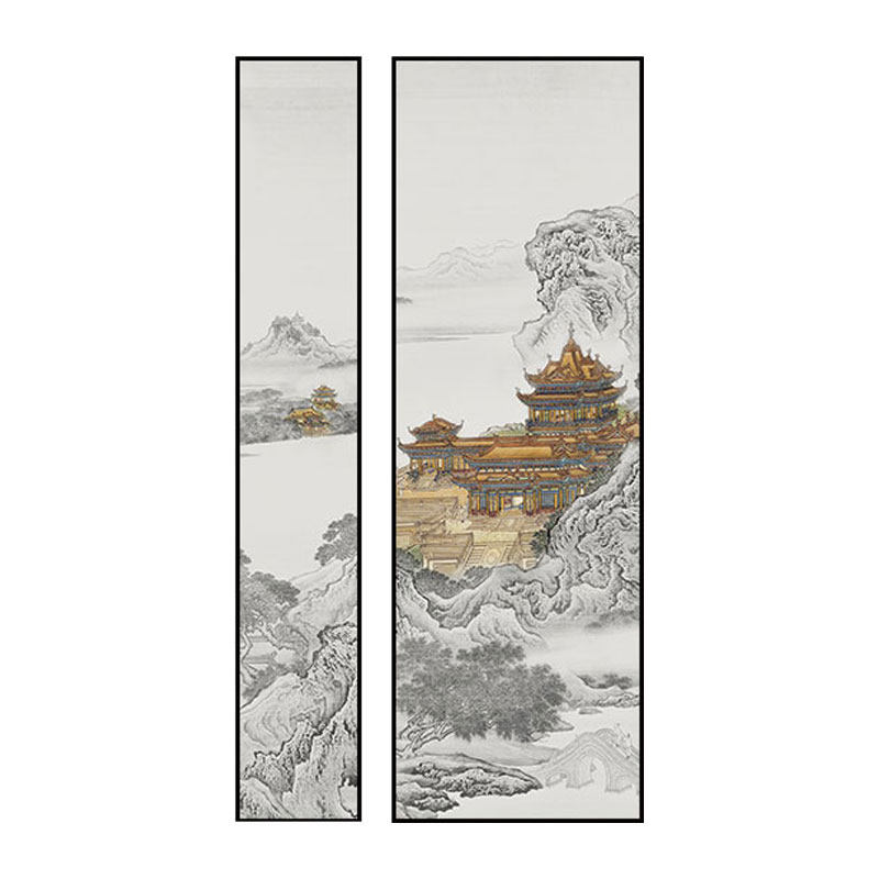 沐色茶室大小组合两联装饰画