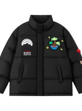 SprayGround鲨鱼嘴摇钱树羽绒服