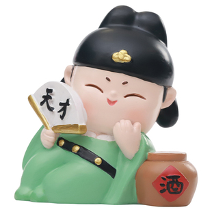 创意李白李清照Q版手办文创桌面装饰品摆件历史人物苏轼生日礼物