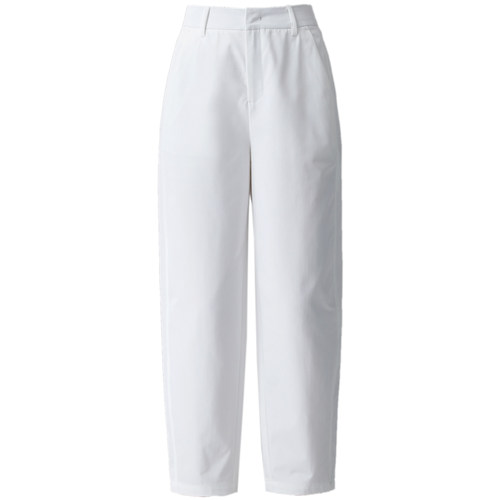 白色休闲裤女秋冬女裤2025新款九分哈伦舒柔特加绒裤子香蕉镰刀裤