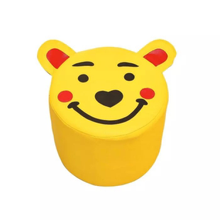 卡通儿童小皮墩换鞋凳实木创意小凳子沙发凳圆凳子矮凳脚凳皮凳子