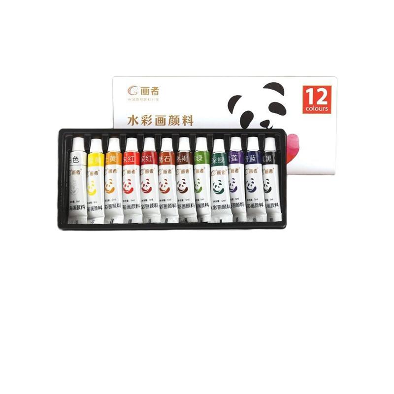 水彩颜料水粉画颜料套装工具画画初学者儿童24色幼儿园小学生绘画笔色彩管状12色36色美术生专用可水洗专业级
