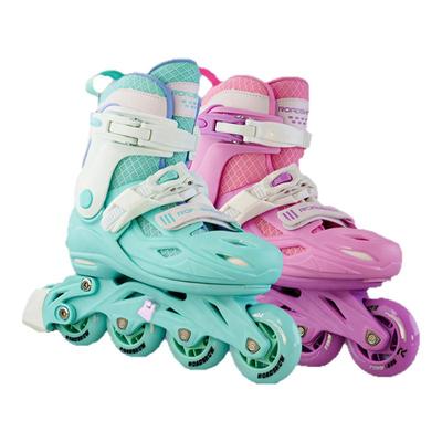 乐秀906ST锁轮儿童溜冰鞋可调男女孩滑旱冰鞋专业轮滑鞋初学者