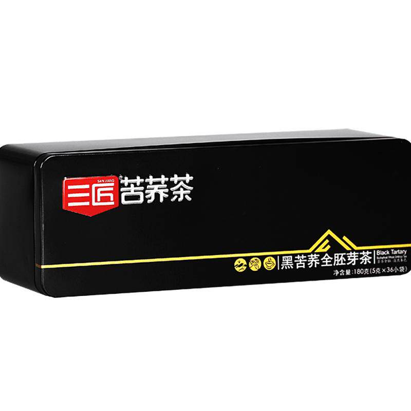 四川三匠大凉山黑苦荞茶铁盒礼盒