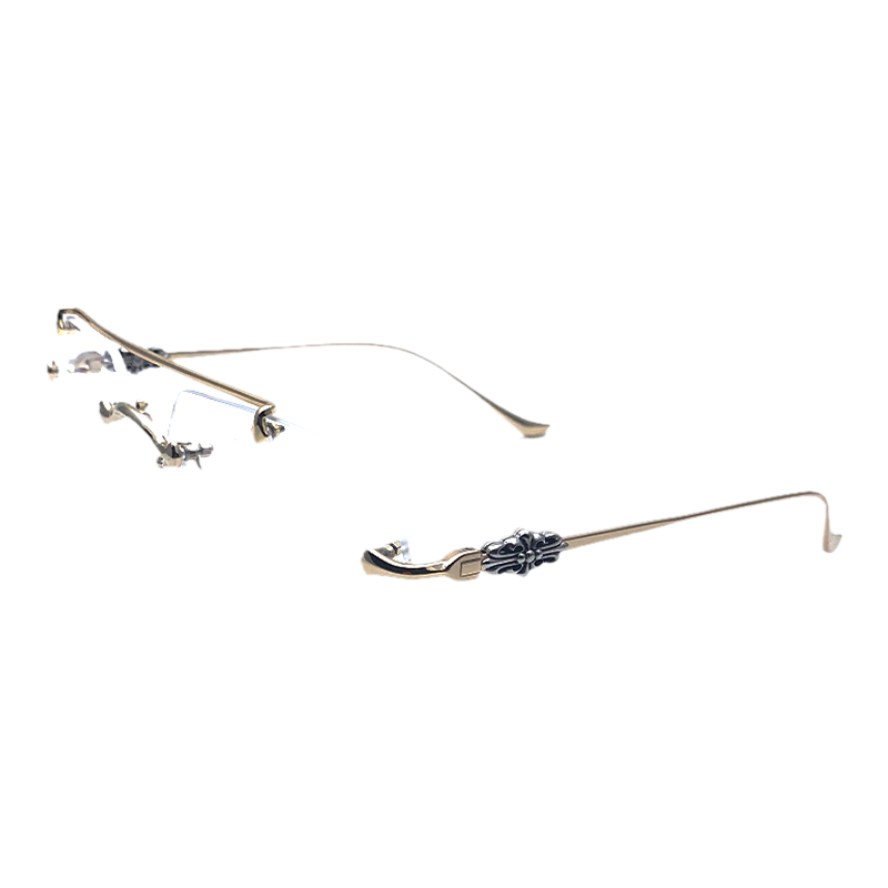 简丹萝心无框近视镜框男女百搭时尚双梁蛤蟆大脸大框护目眼镜架