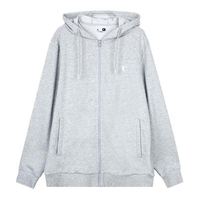 乔丹灰色连帽卫衣外套男款运动服
