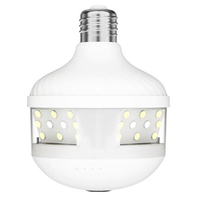 新款无线摄像头wifi家用全景360度无死角手机鱼眼监控摄像照明灯