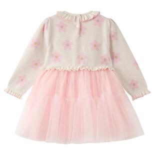 PawinPaw卡通小熊童装25年秋冬新款女宝宝两件套毛织连衣裙甜美