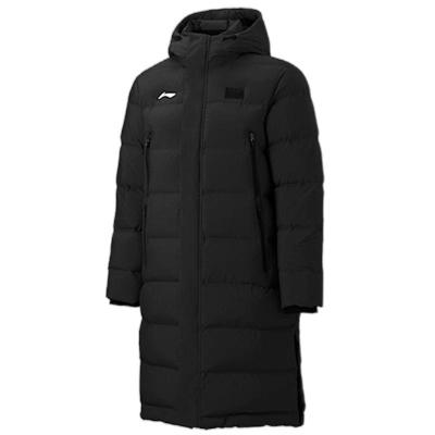 李宁长款羽绒服保暖舒适连帽外套