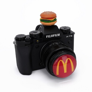 汉堡包M相机镜头盖热靴适用M50佳能R50富士XT50尼康Z30索尼ZVE-10