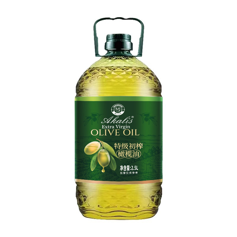 阿卡力司原油进口添加特级初榨橄榄油2.7L桶装家用凉拌炒菜食用油