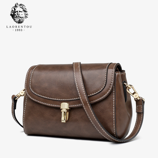 老人头包包2025新款潮牌子斜挎包女士爆款旗舰店皮包复古牛皮小包