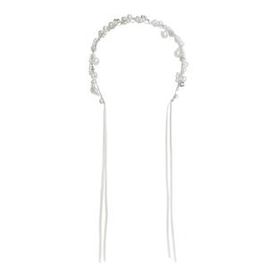 PP饰品《绫》马卡龙爱心珍珠发箍女小众设计感复古丝带头饰发饰