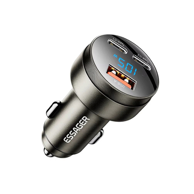 Essager 105W Car Charger with Quick Charge USB-C PD Charging