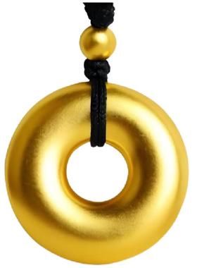 金包银古法平安扣男女款吊坠