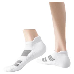 短袜子男士夏季纯棉防臭毛巾厚底跑步运动男款夏天羽毛球短款白色