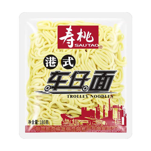 寿桃牌车仔面整箱批发拌面日式乌冬面XO酱料30包商用宿舍方便速食