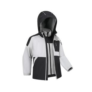 迪卡侬儿童可拆卸三合一外套加绒内胆男女童防风户外防水夹克KIDC