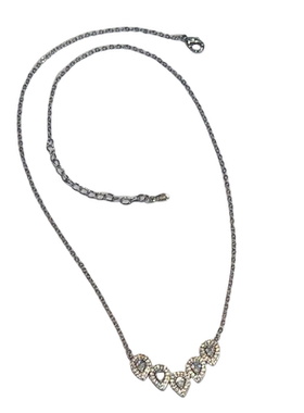 魅芽仙骨锆石微镶镀金气质锁骨链