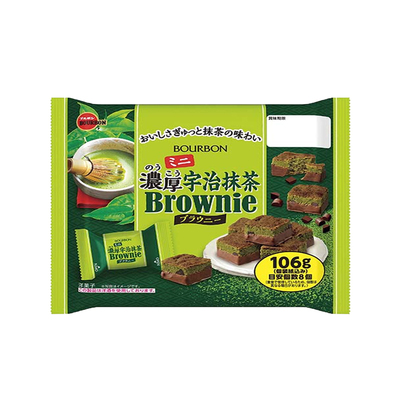 日本布尔本特浓抹茶巧克力布朗尼
