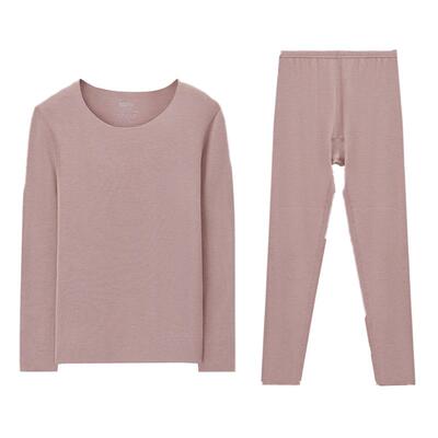 红豆绒保暖套装发热内衣加厚无痕男士抗菌女美肤护膝打底秋衣秋裤